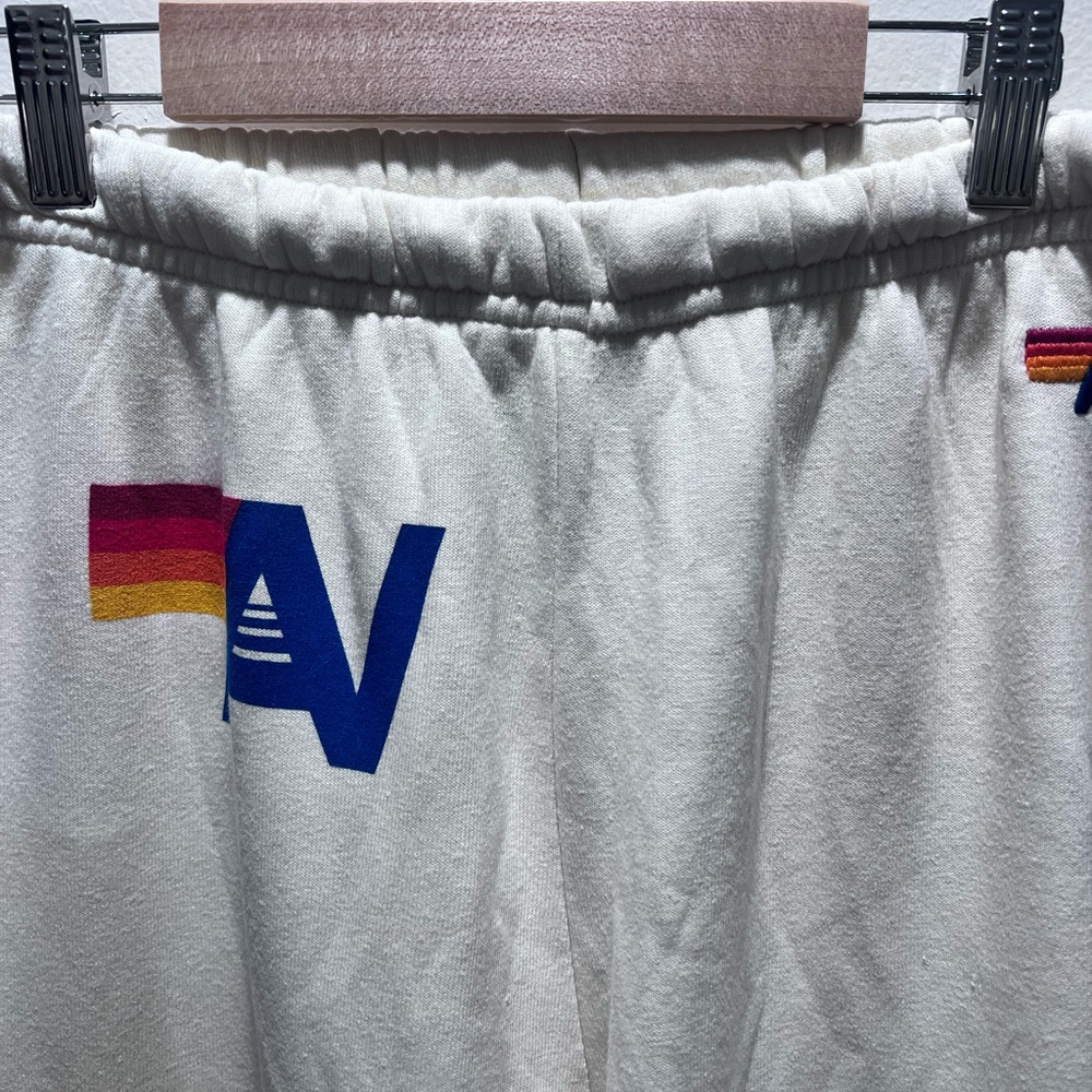Aviator Nation NWOT SWEATPANTS - VINTAGE WHITE Large Surf Womens - Picture 3 of 8